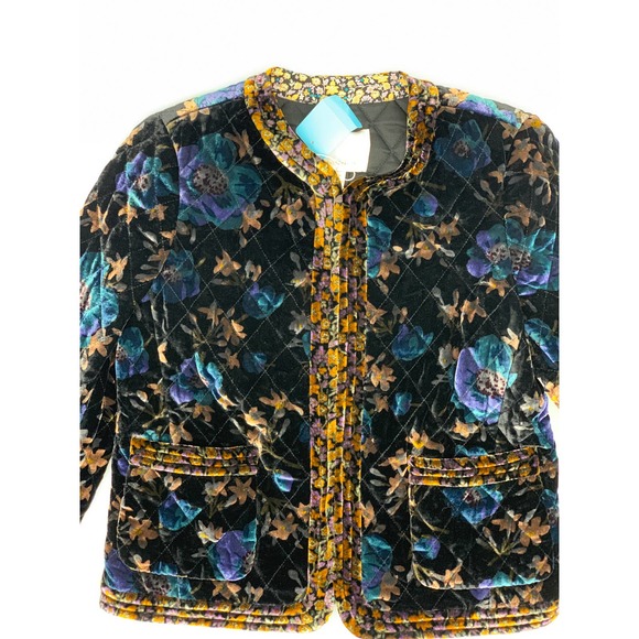 Rebecca Taylor Solstice Floral Velvet Jacket M NWT - Picture 7 of 12